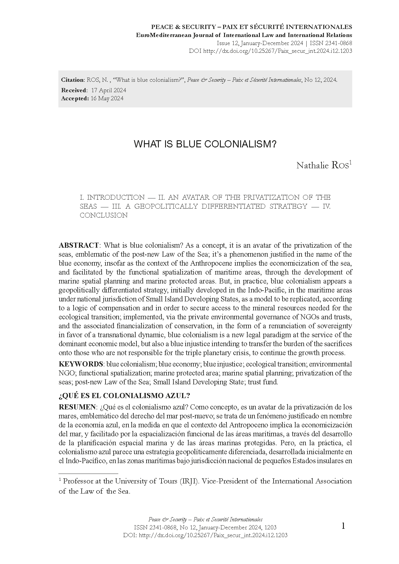 What is Blue Colonialism?